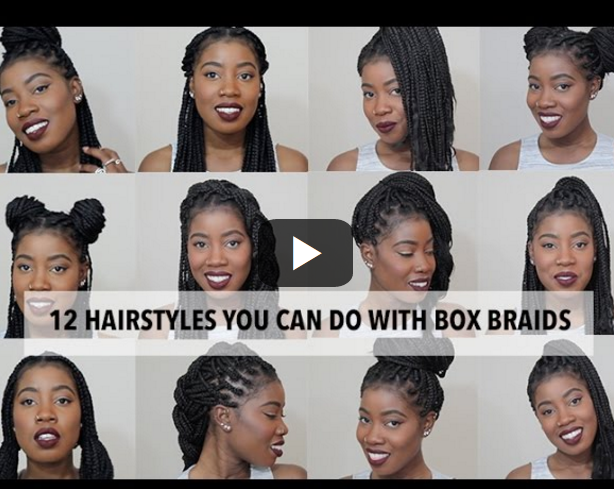 Hairstyles that you can do with box braids