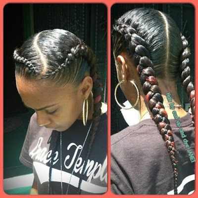 black hairstyles | black braided hairstyle | pigtail hairstyle http://www.hairstylo.com/2015/07/black-hairstyles.html