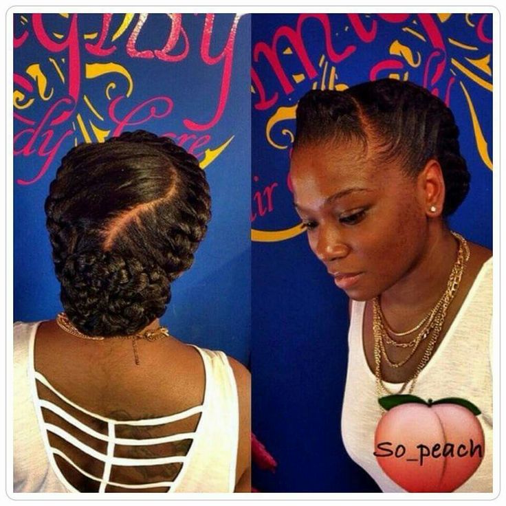 Double braids mohawk