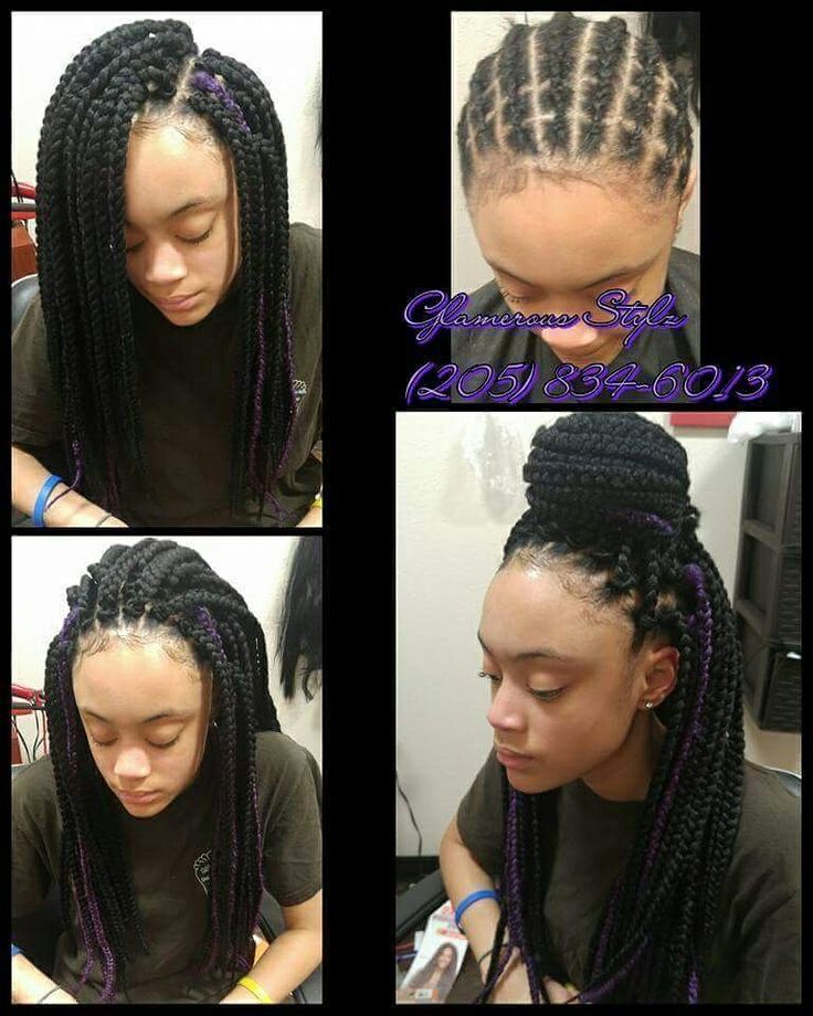 I love this braid pattern for crochet braid hairstyles