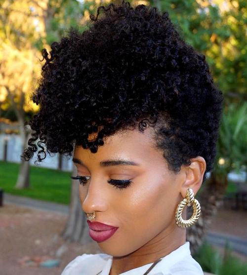 mohawk updo for natural hair
