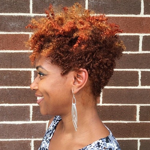 Two-Tone Short Natural Hairstyle
