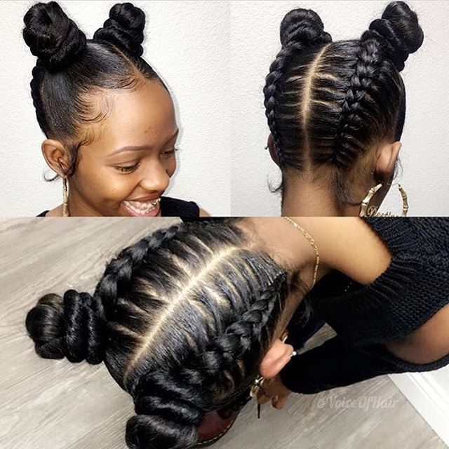 Double Upside Down Buns For Young Ladies