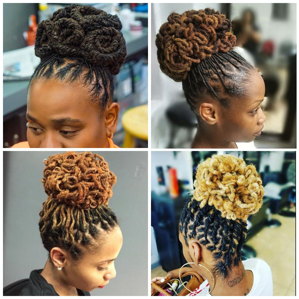 Dreadlocks Updo Hairstyles for Black Women