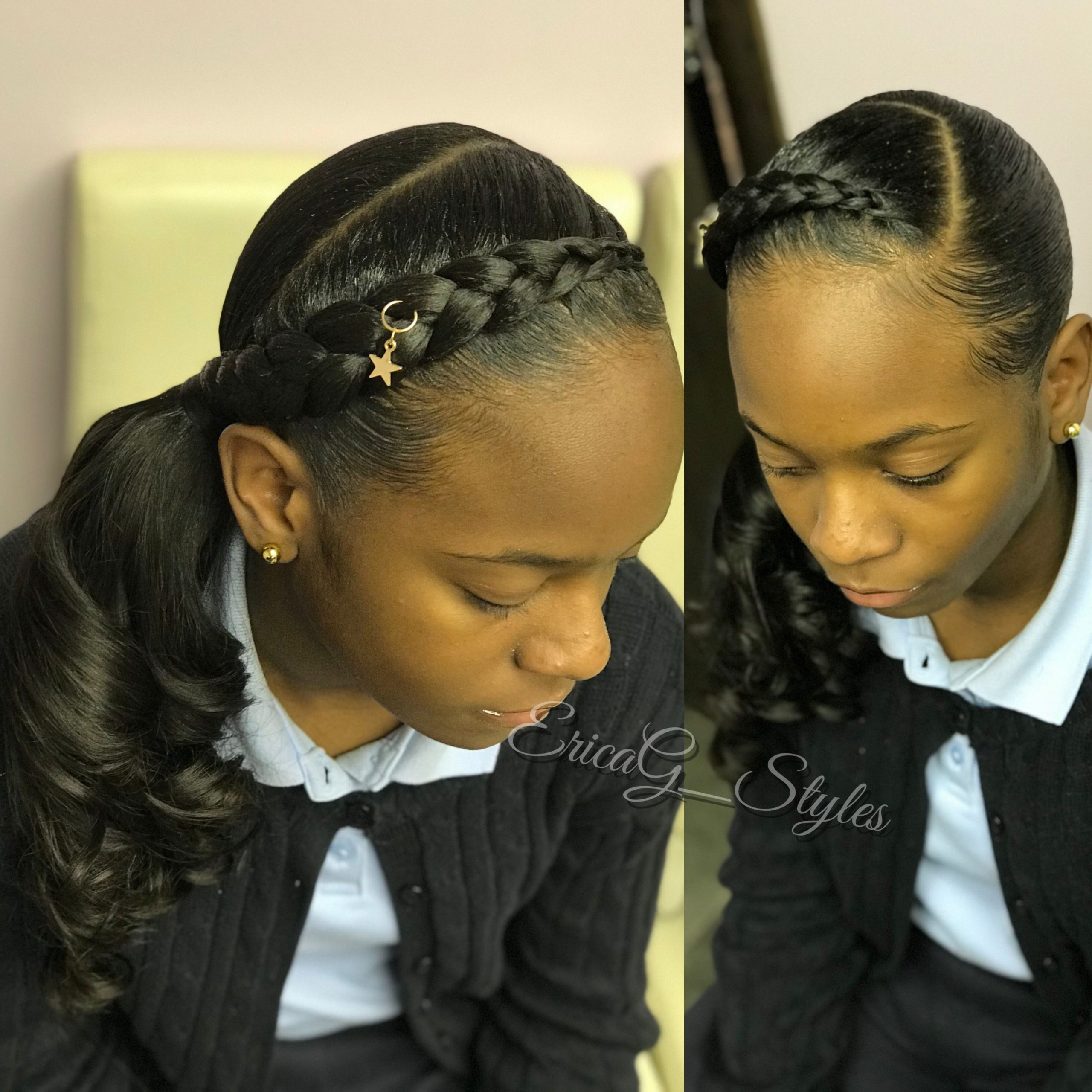 Trendy Little Black Girl Hair Bradiging Styles for School Days