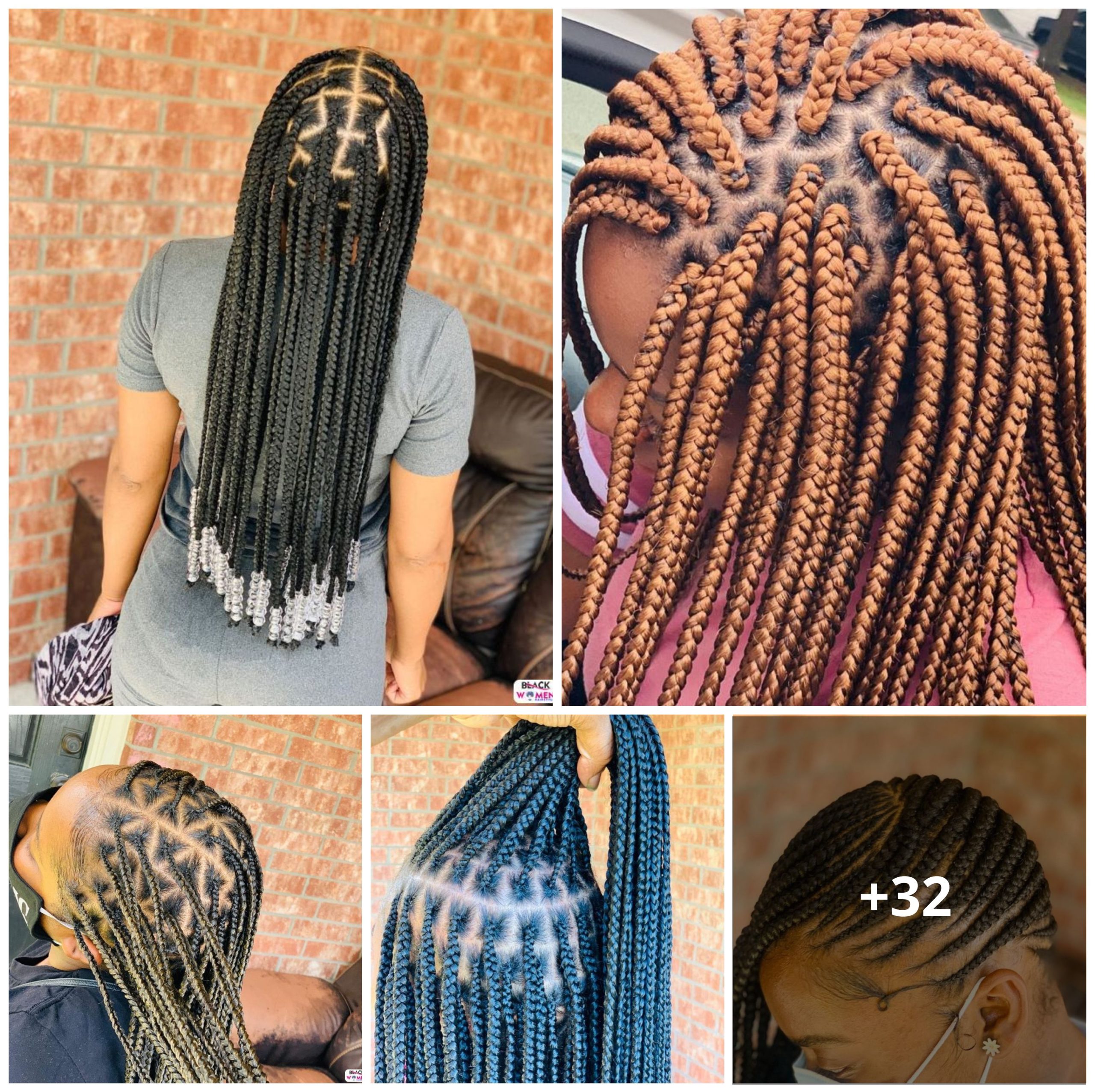 Cute Braids & Ghana-weaving Hairstyles For Ladies in 2024