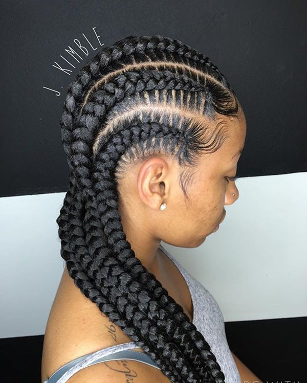 feed in braids hairstyles