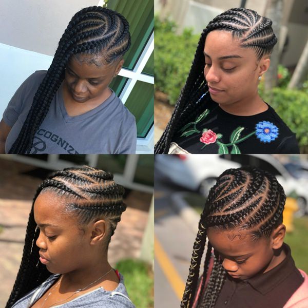 zig zag braided hairstyles