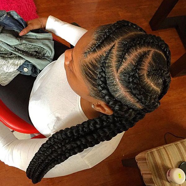 Zig zag braided looks