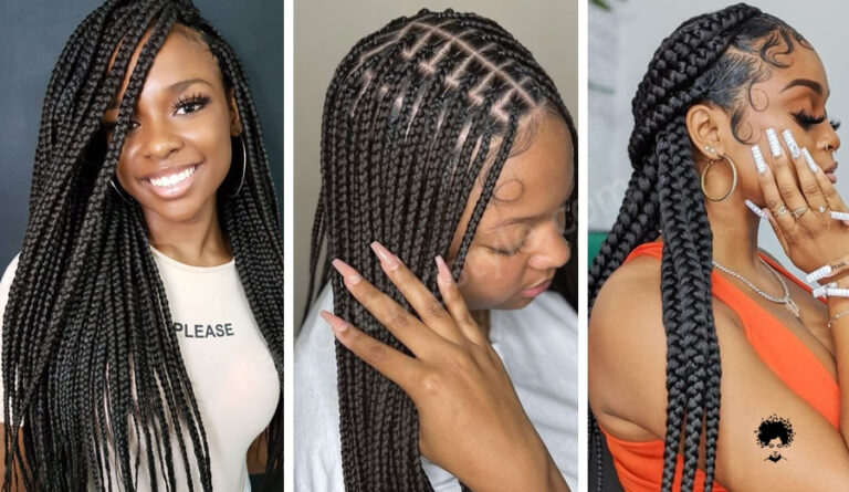 Over 70 Fashionable Long Box Braids Hairstyles: Boost Your Confidence ...