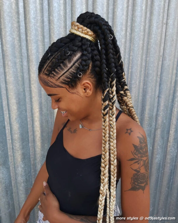 Hottest Ghana Braids Hairstyle Ideas for Women to try now (9)