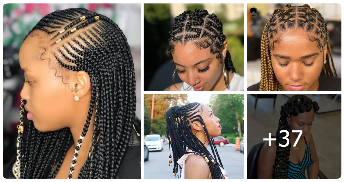 37 Trendy Feed-In Braids Styles for Black Hair